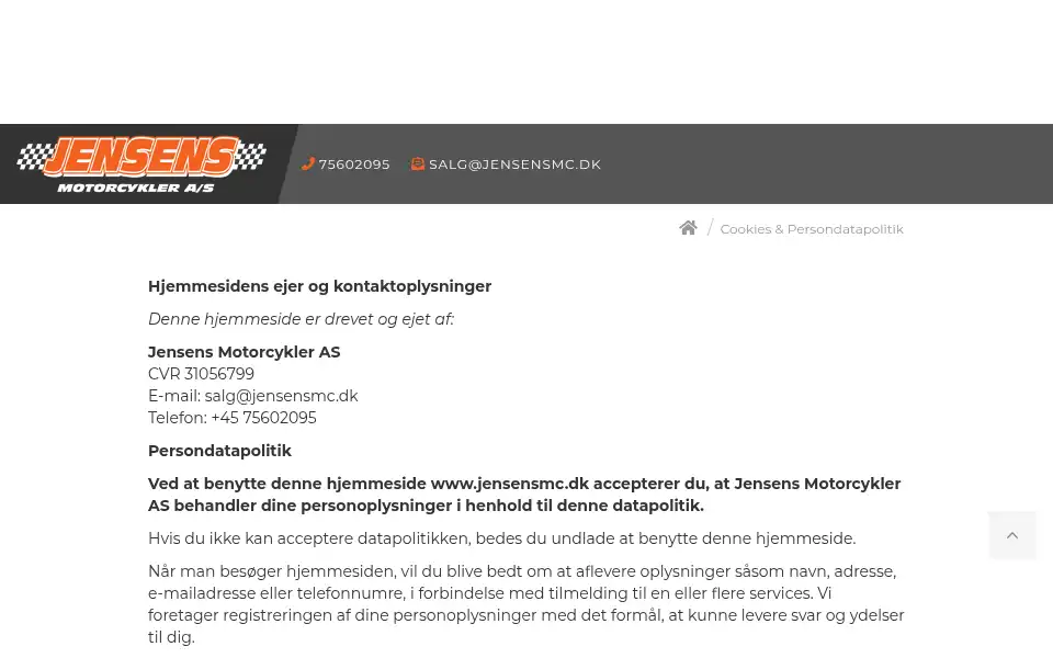 Screenshot of jensensmc.dk