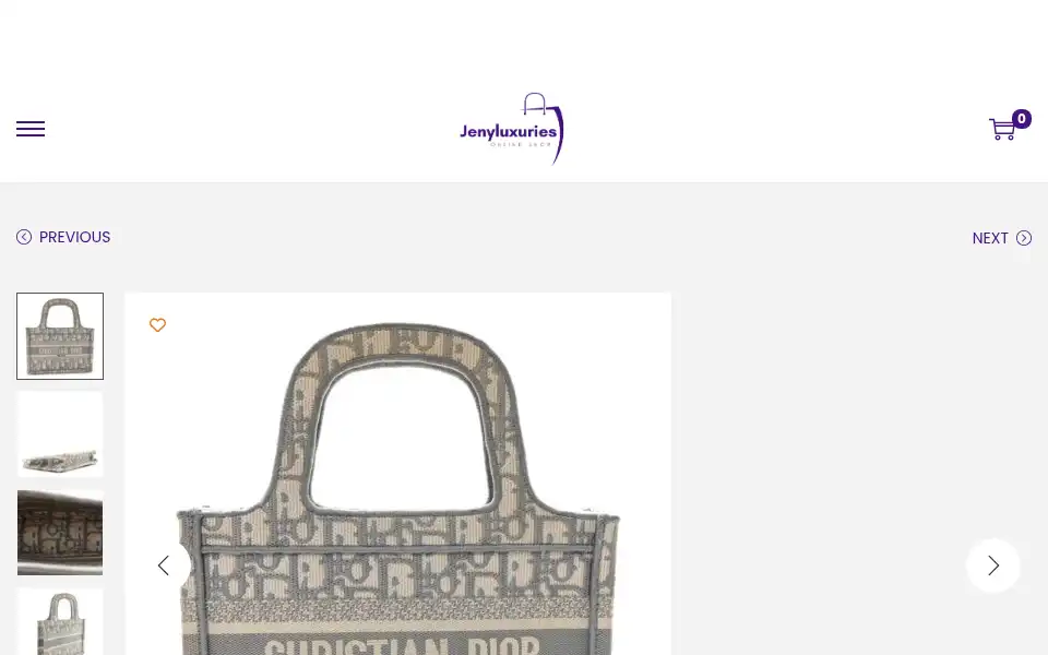 Screenshot of jenyluxuries.com