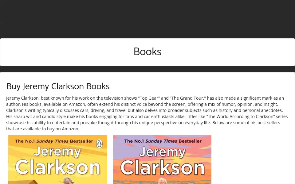 Screenshot of jeremyclarkson.co.uk