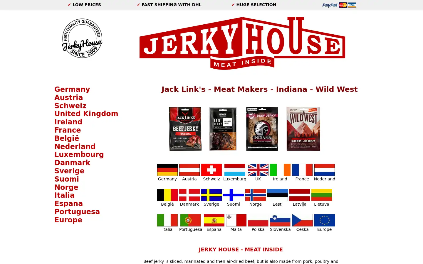 Screenshot of jerky-house.com