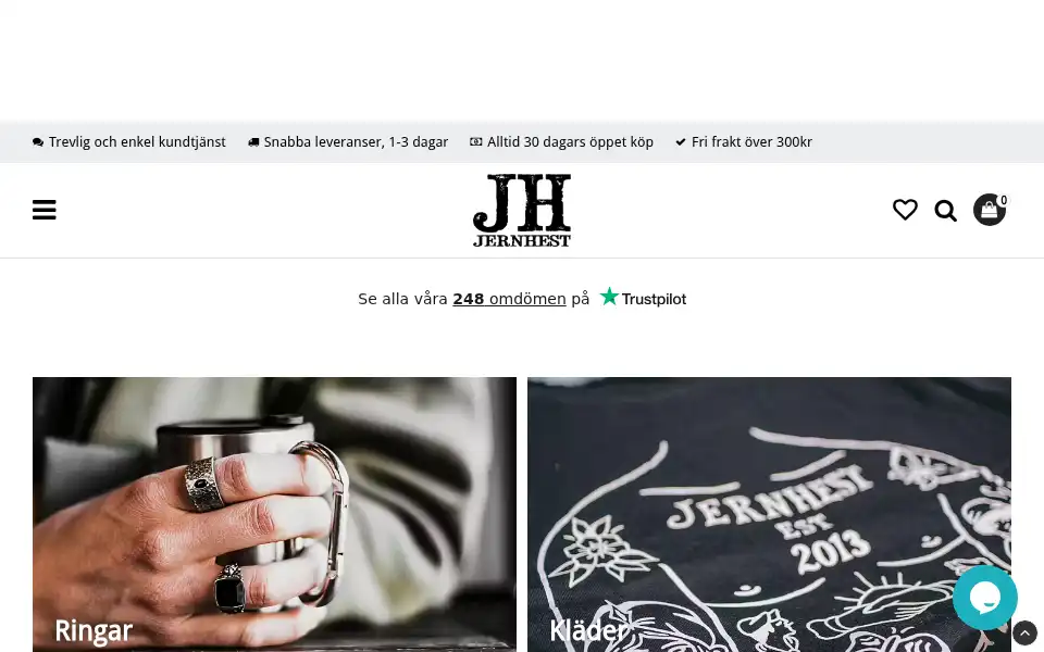 Screenshot of jernhest.se