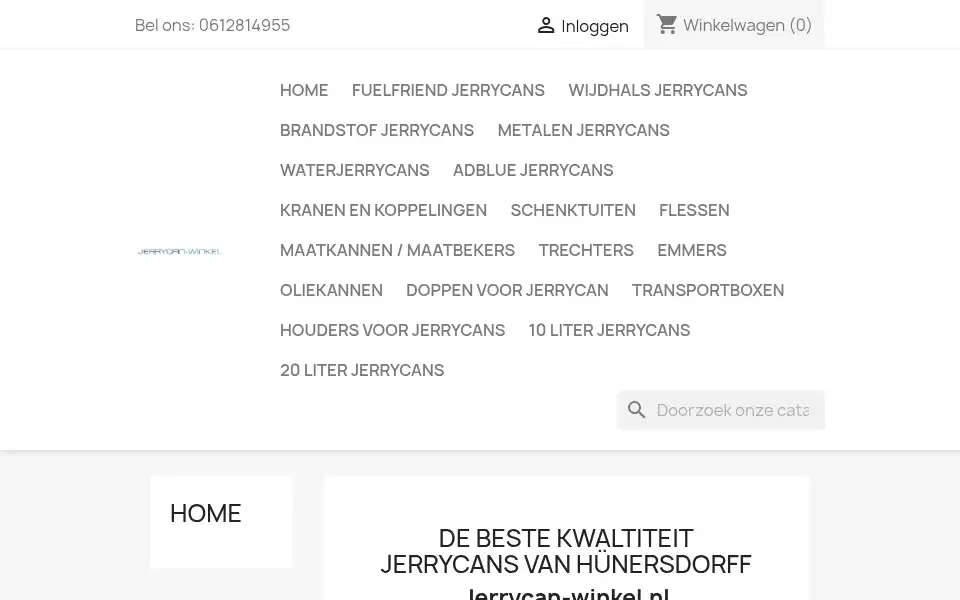 Screenshot of jerrycan-winkel.nl