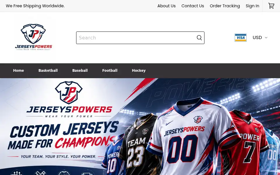 Screenshot of jerseyspowers.com