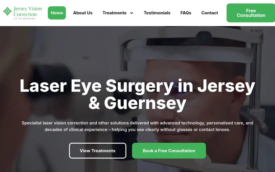 Screenshot of jerseyvisioncorrection.co.uk