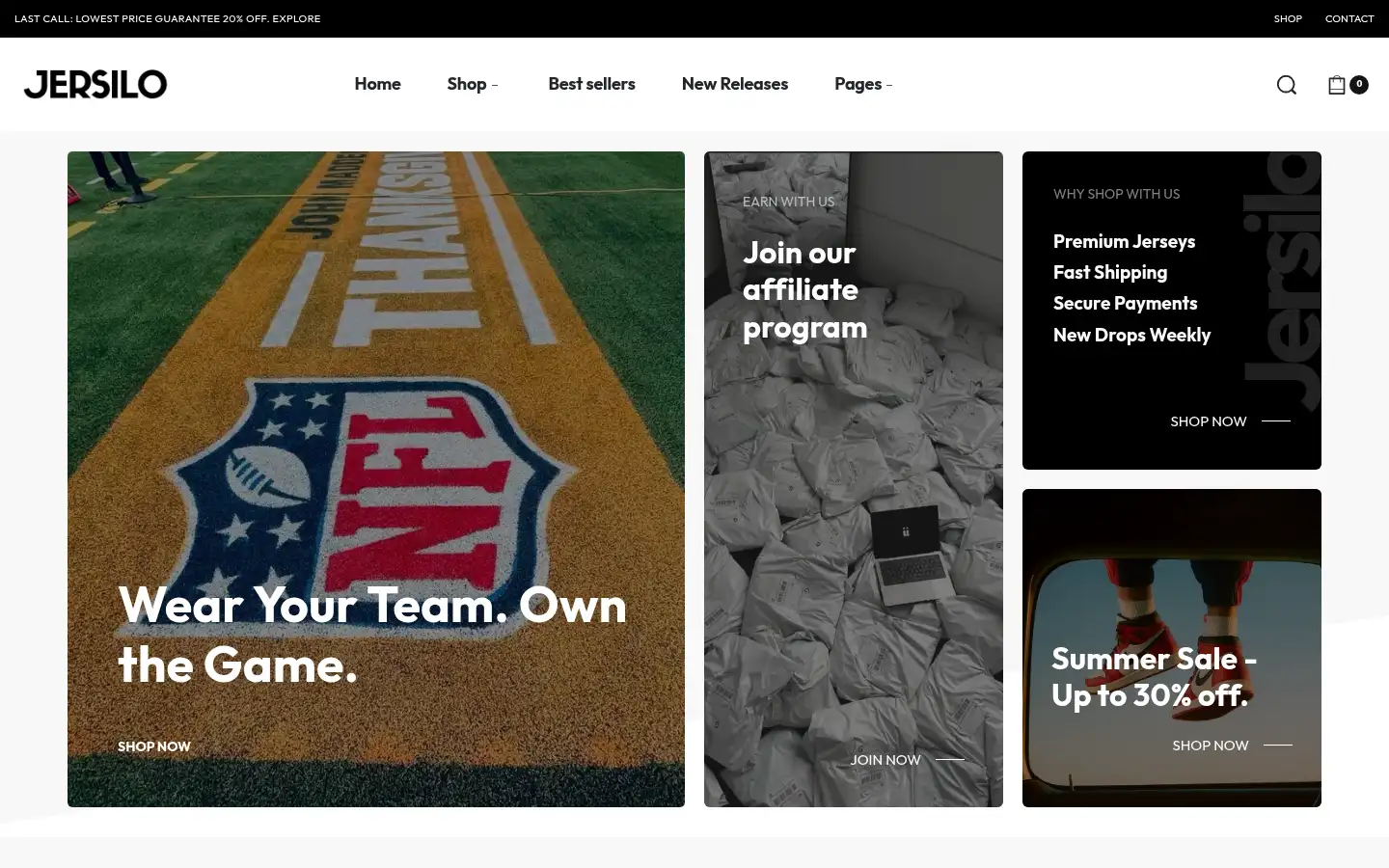 Screenshot of jersilo.com