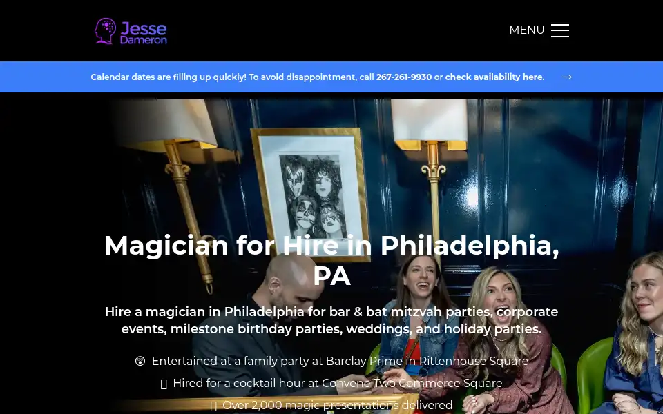Screenshot of jessedameron.com