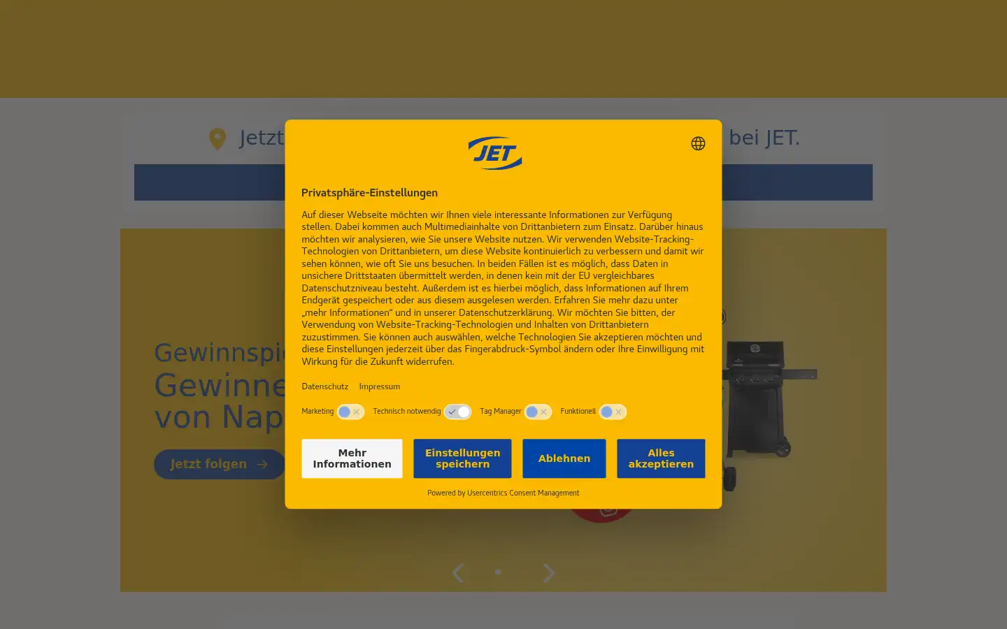 Screenshot of jet.de