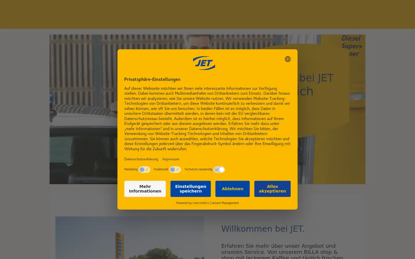 Screenshot of jet-tankstellen.at