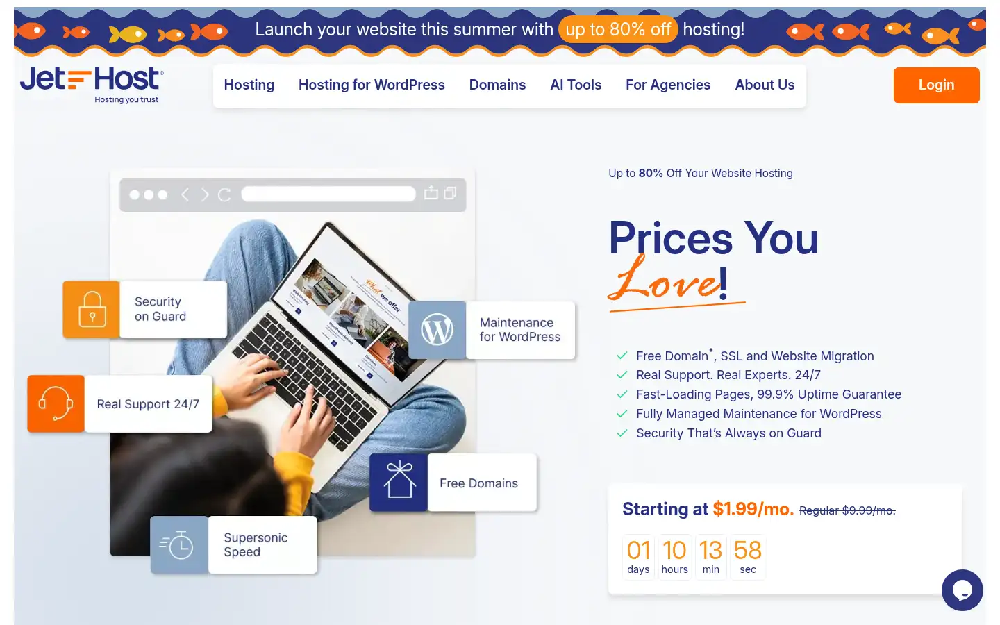 Screenshot of jethost.com