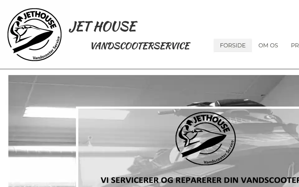 Screenshot of jethouse.dk