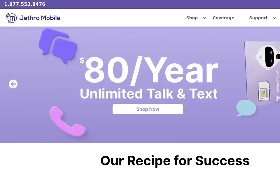 Screenshot of jethromobile.com