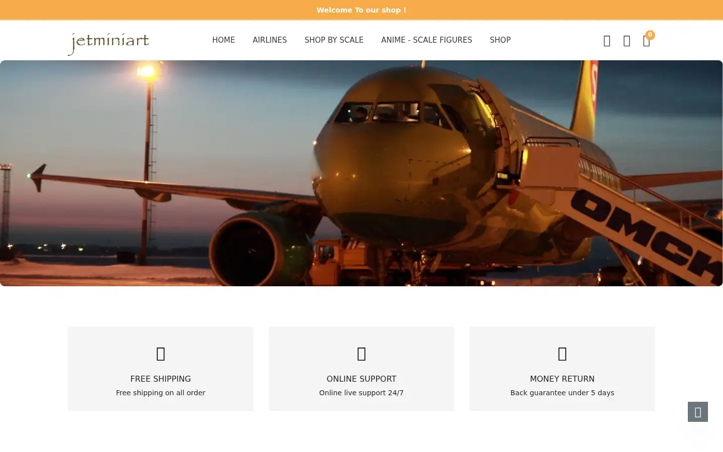 Screenshot of jetminiart.com