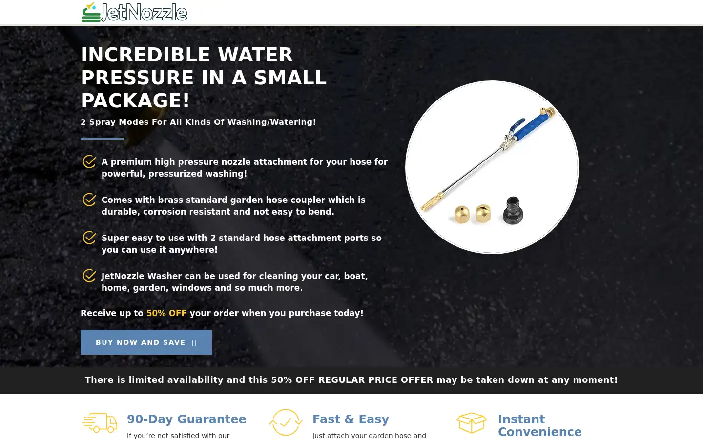Screenshot of jetnozzleorders.com