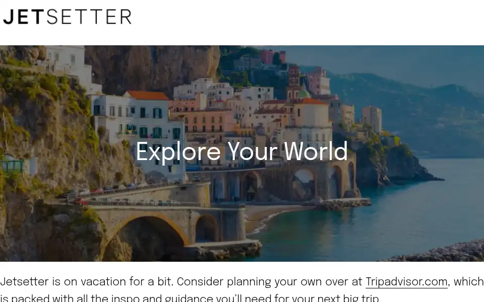 Screenshot of jetsetter.com