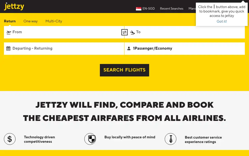Screenshot of jettzy.com.sg