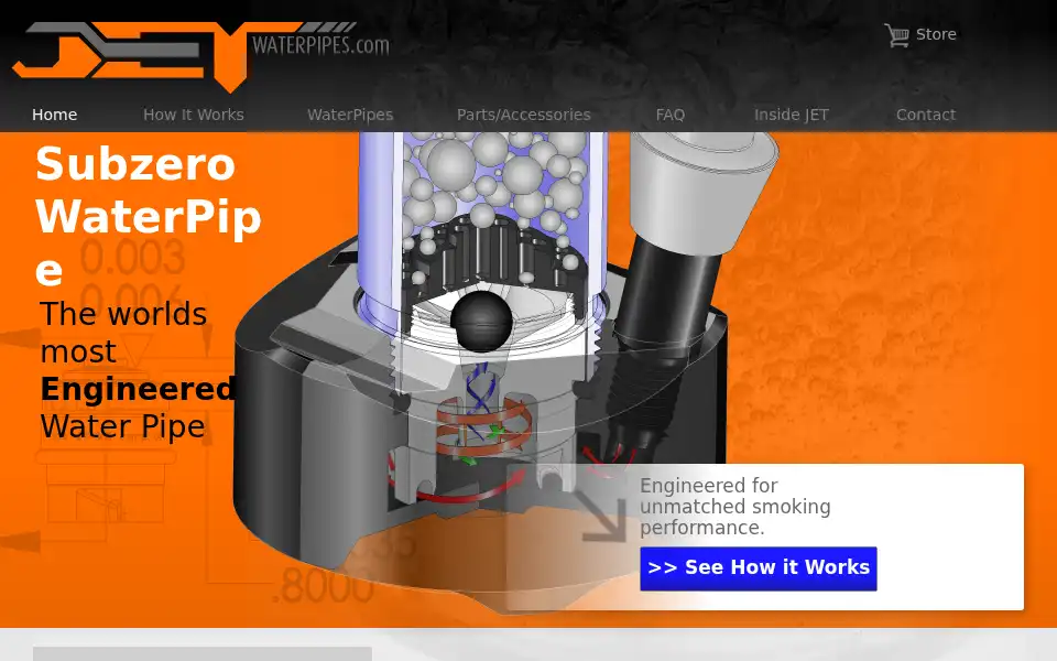 Screenshot of jetwaterpipes.com