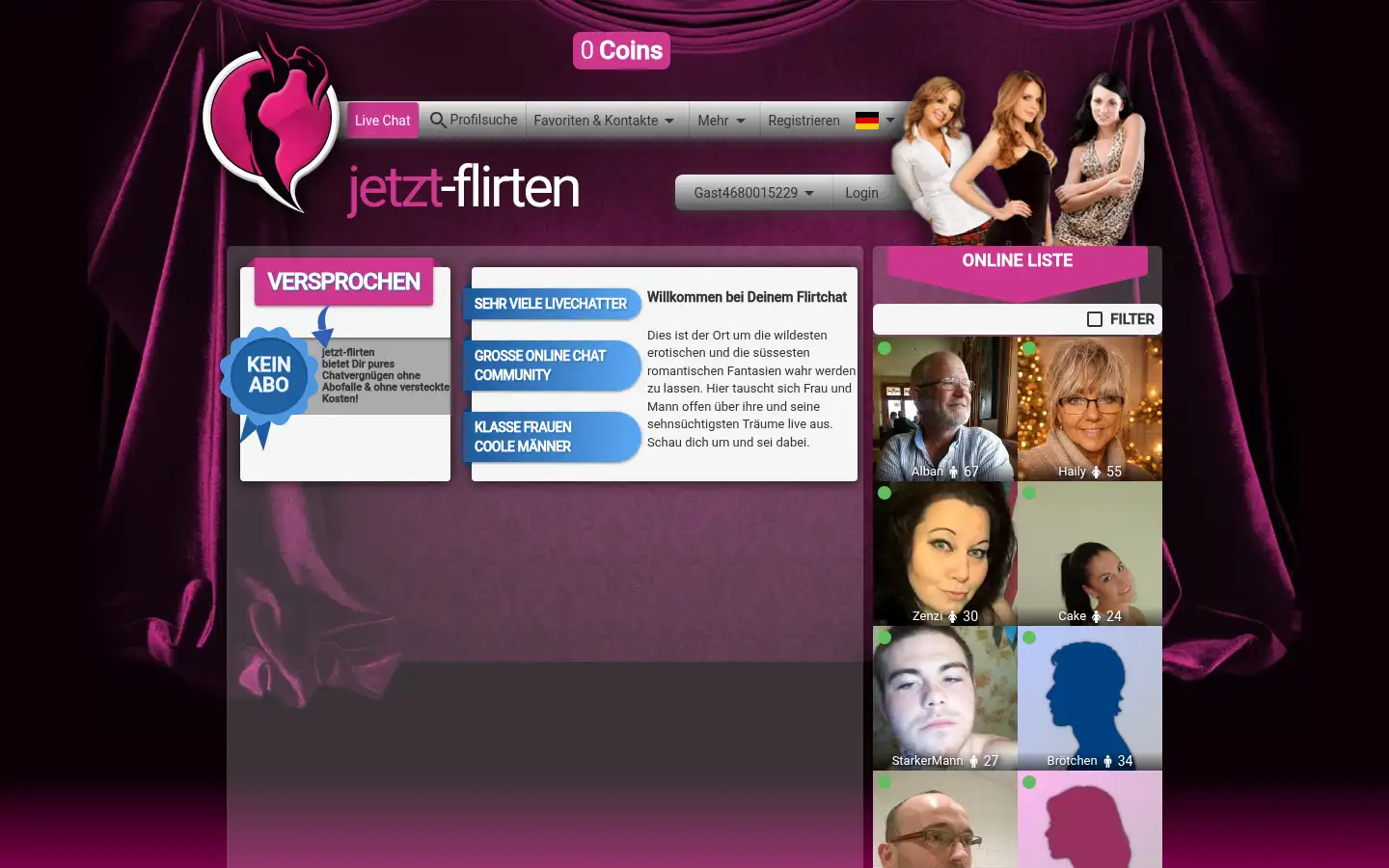 Screenshot of jetzt-flirten.com