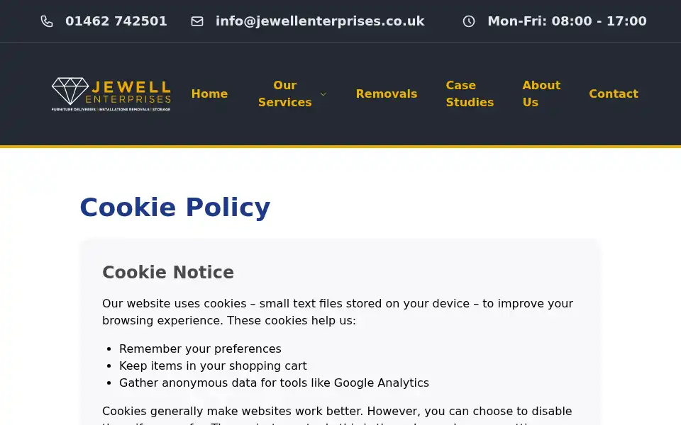 Screenshot of jewellenterprises.co.uk