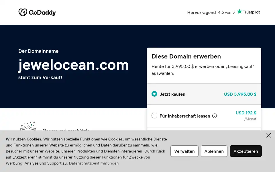 Screenshot of jewelocean.com