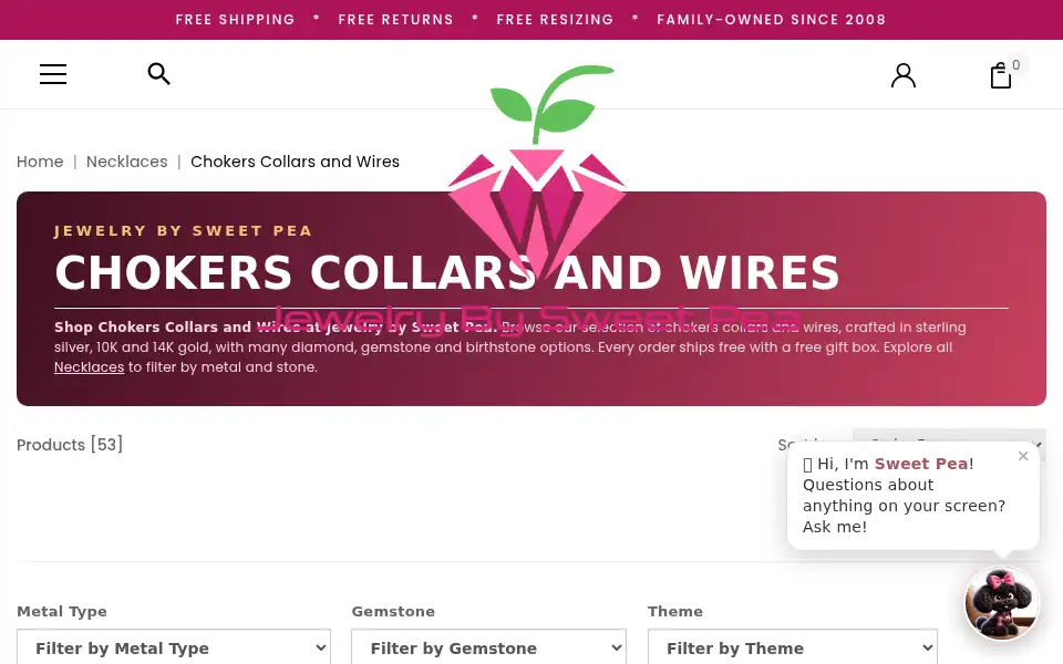 Screenshot of jewelrybysweetpea.com