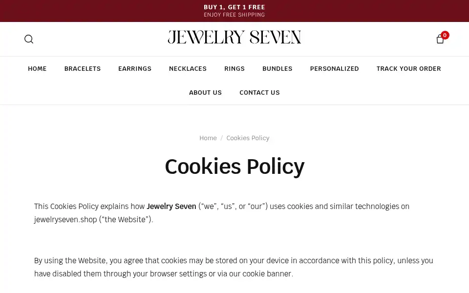Screenshot of jewelryseven.com