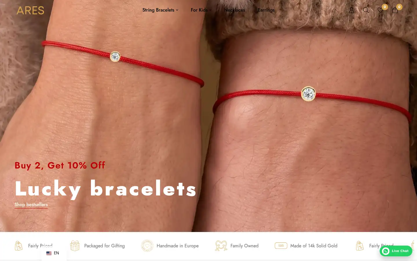 Screenshot of jewelsbyares.com