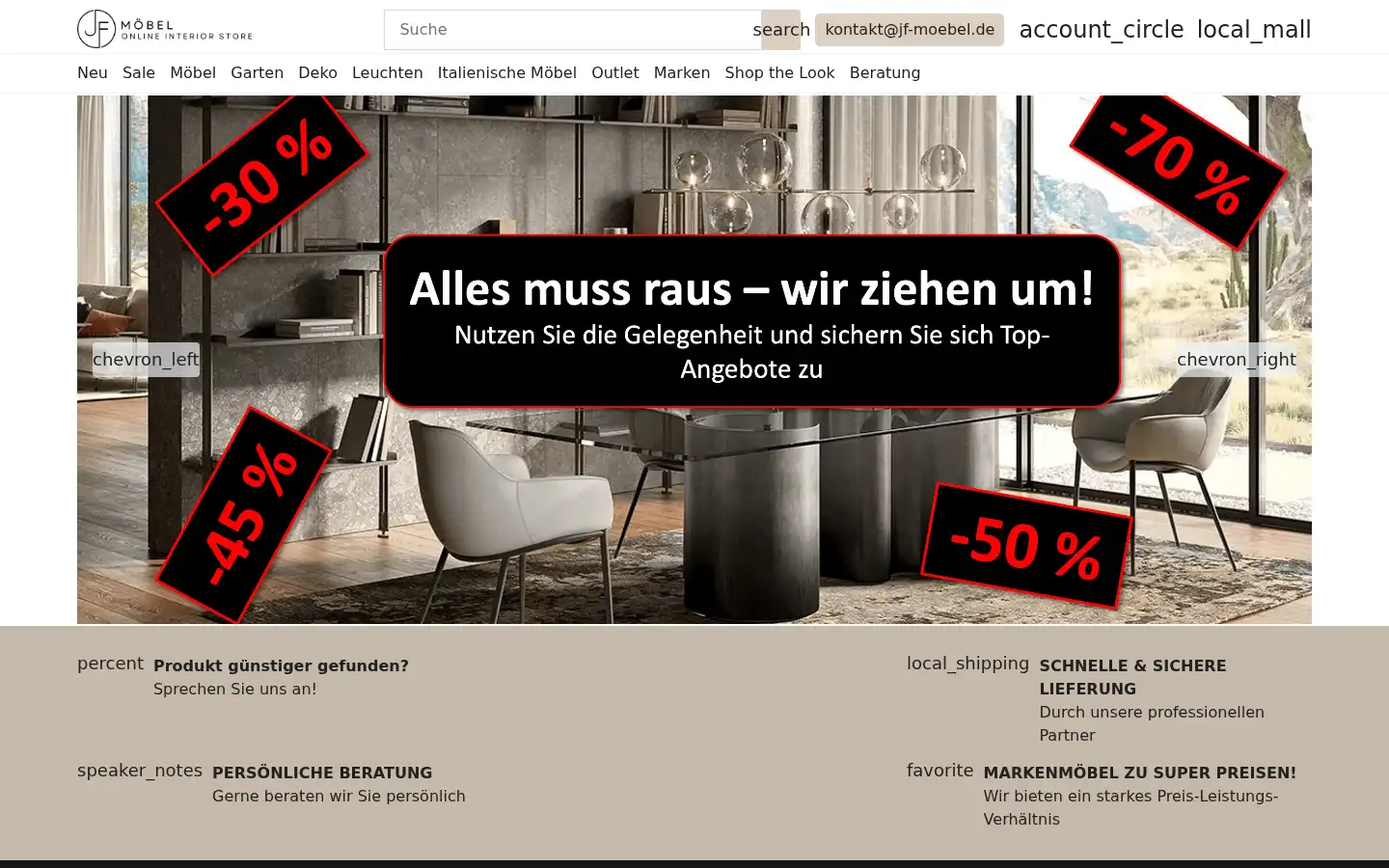 Screenshot of jf-moebel.de