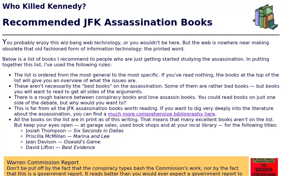 Screenshot of jfk-assassination.net