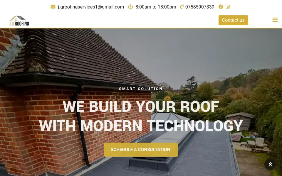 Screenshot of jgroofingservices.co.uk