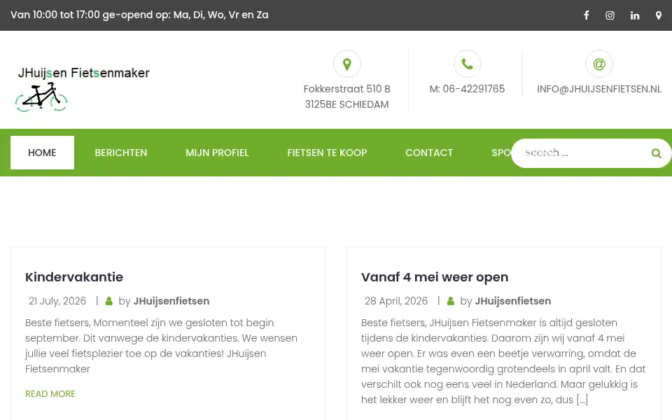 Screenshot of jhuijsenfietsen.nl
