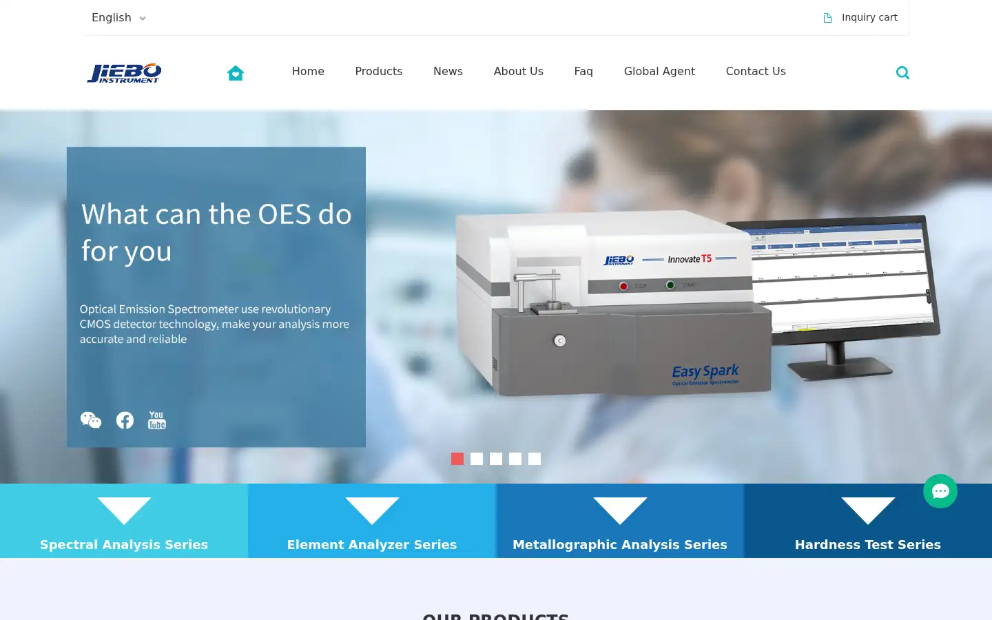 Screenshot of jiebo-instrument.com