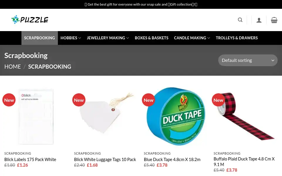 Screenshot of jigsawpuzzlessale.com