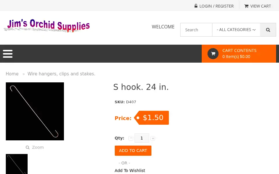 Screenshot of jimssupplies.com