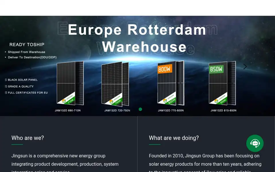 Screenshot of jingsun-power.com