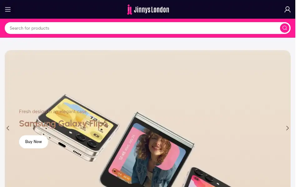 Screenshot of jinnyslondon.com