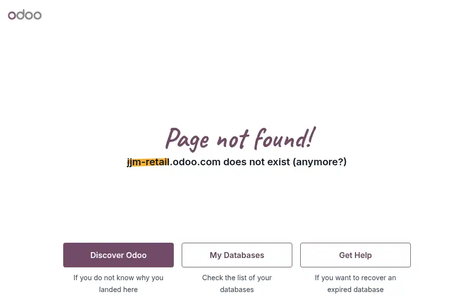 Screenshot of jjm-retail.odoo.com