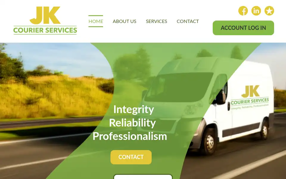 Screenshot of jkcourier.co.uk
