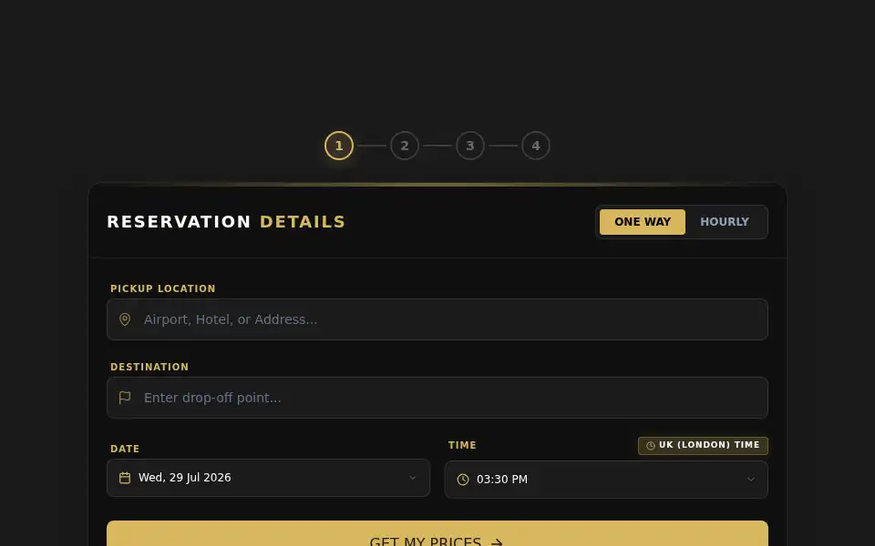 Screenshot of jkexecutivechauffeurs.com