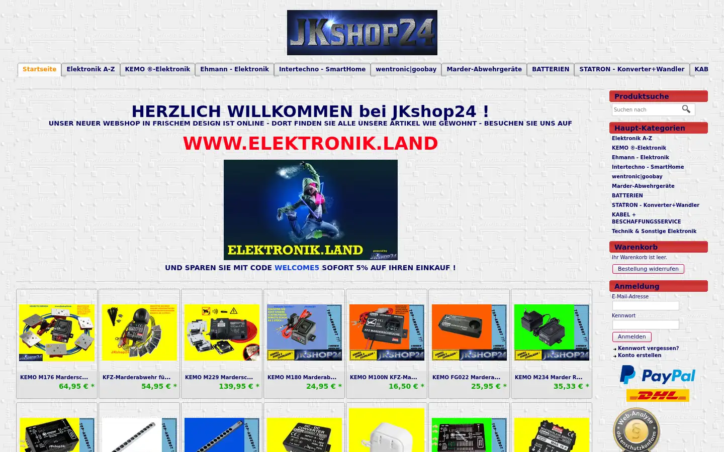 Screenshot of jkshop24.de