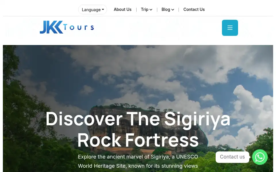 Screenshot of jktours.lk