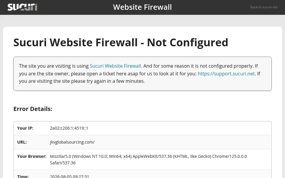 Screenshot of jkvglobalsourcing.com