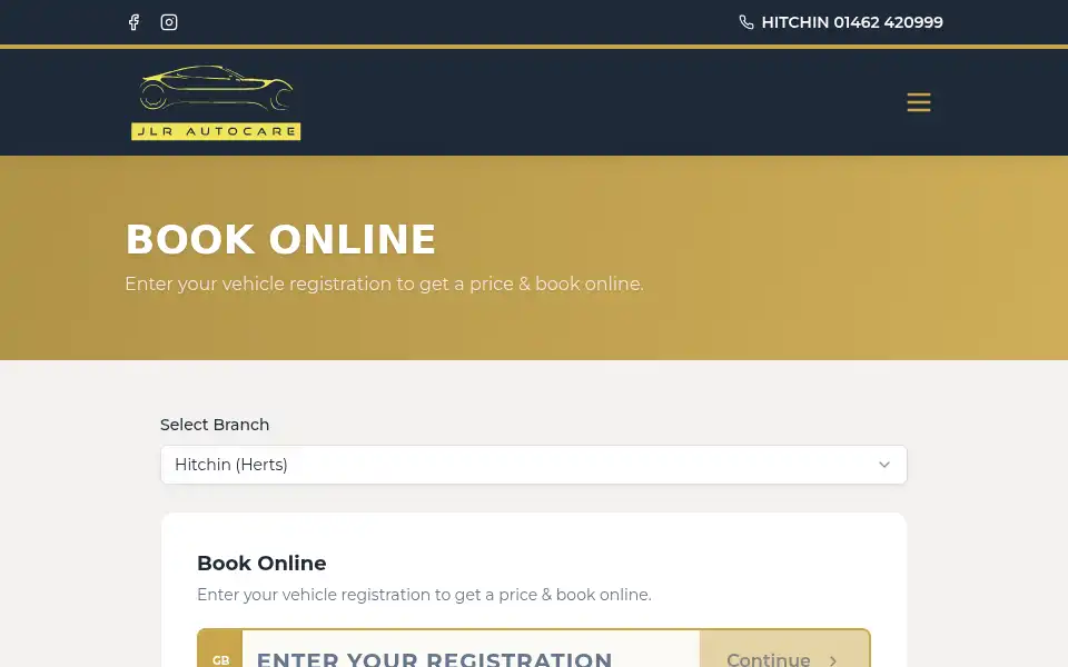 Screenshot of jlrautocare.co.uk