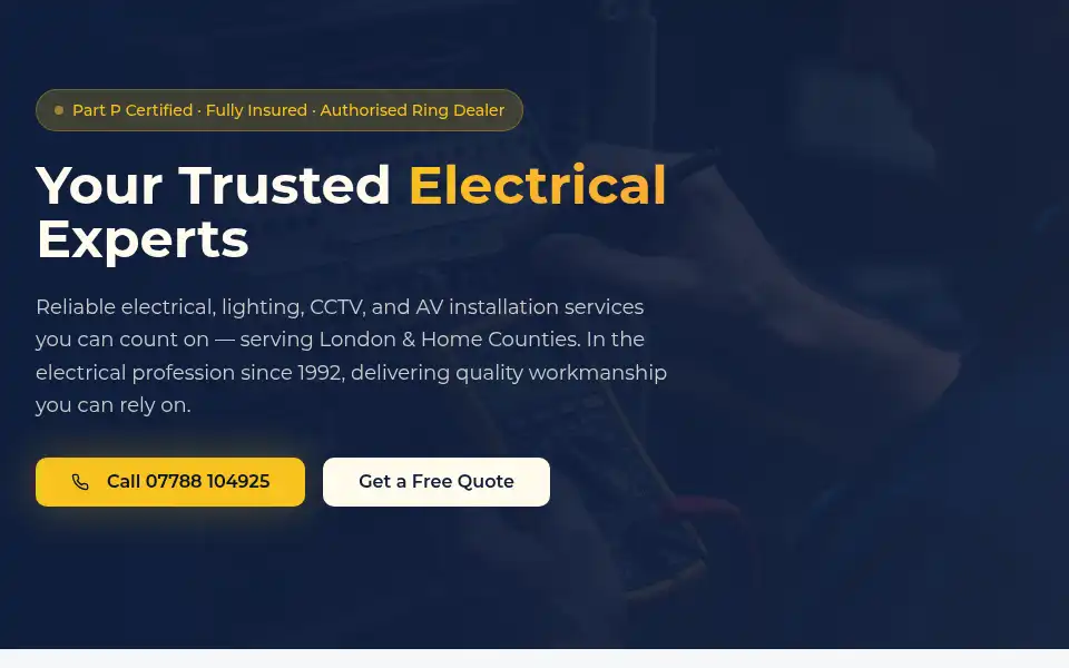 Screenshot of jmelectrical.services