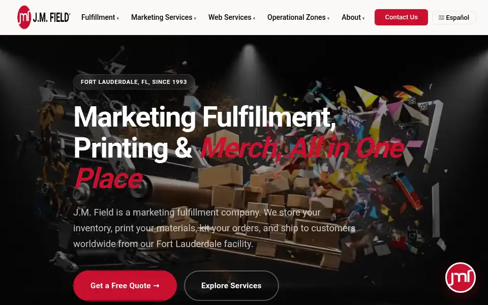 Screenshot of jmfieldmarketing.com