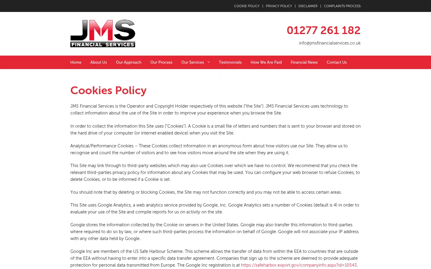 Screenshot of jmsfinancialservices.co.uk