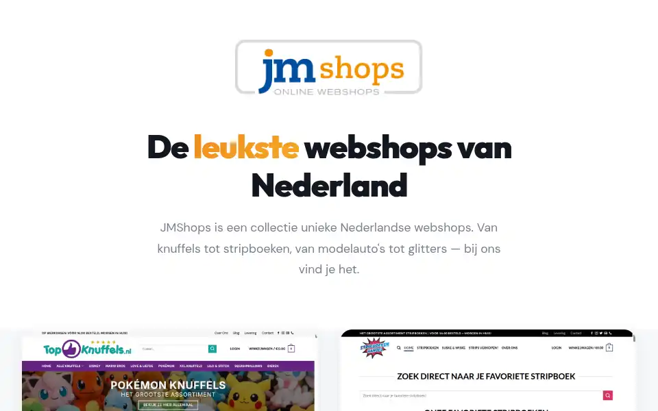 Screenshot of jmshops.nl