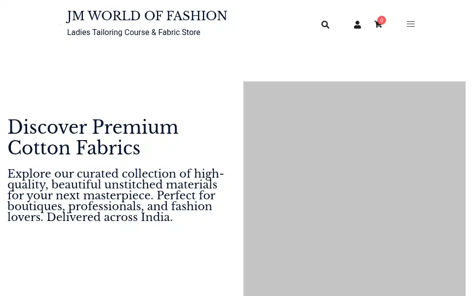 Screenshot of jmworldoffashion.in