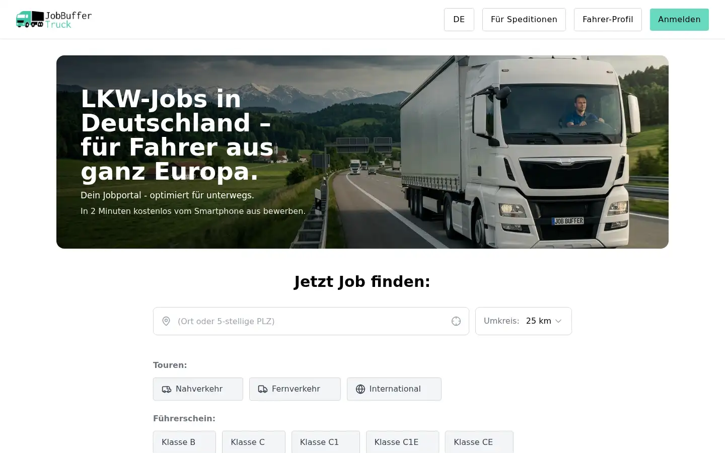 Screenshot of jobbuffer.de