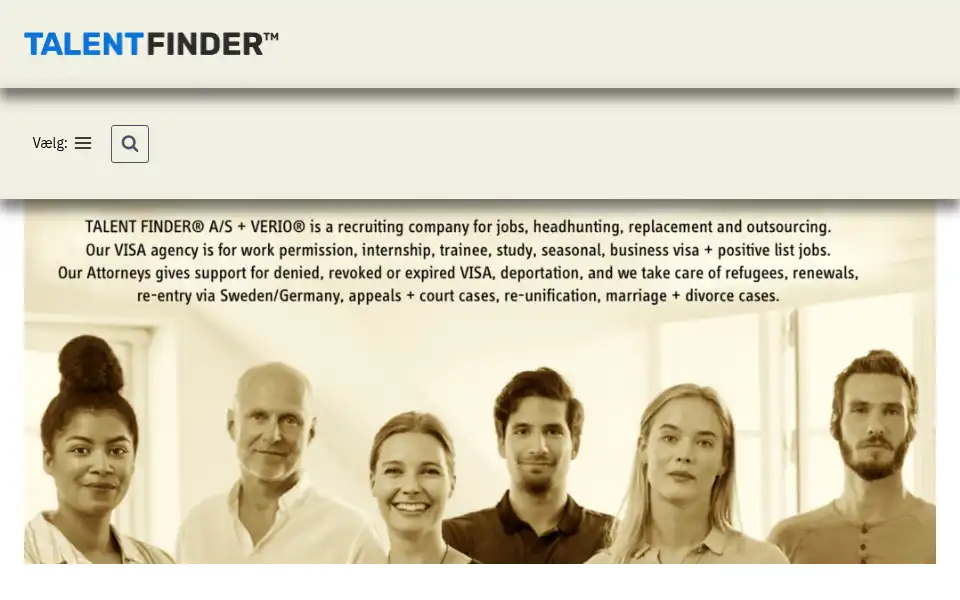 Screenshot of jobdenmark.dk