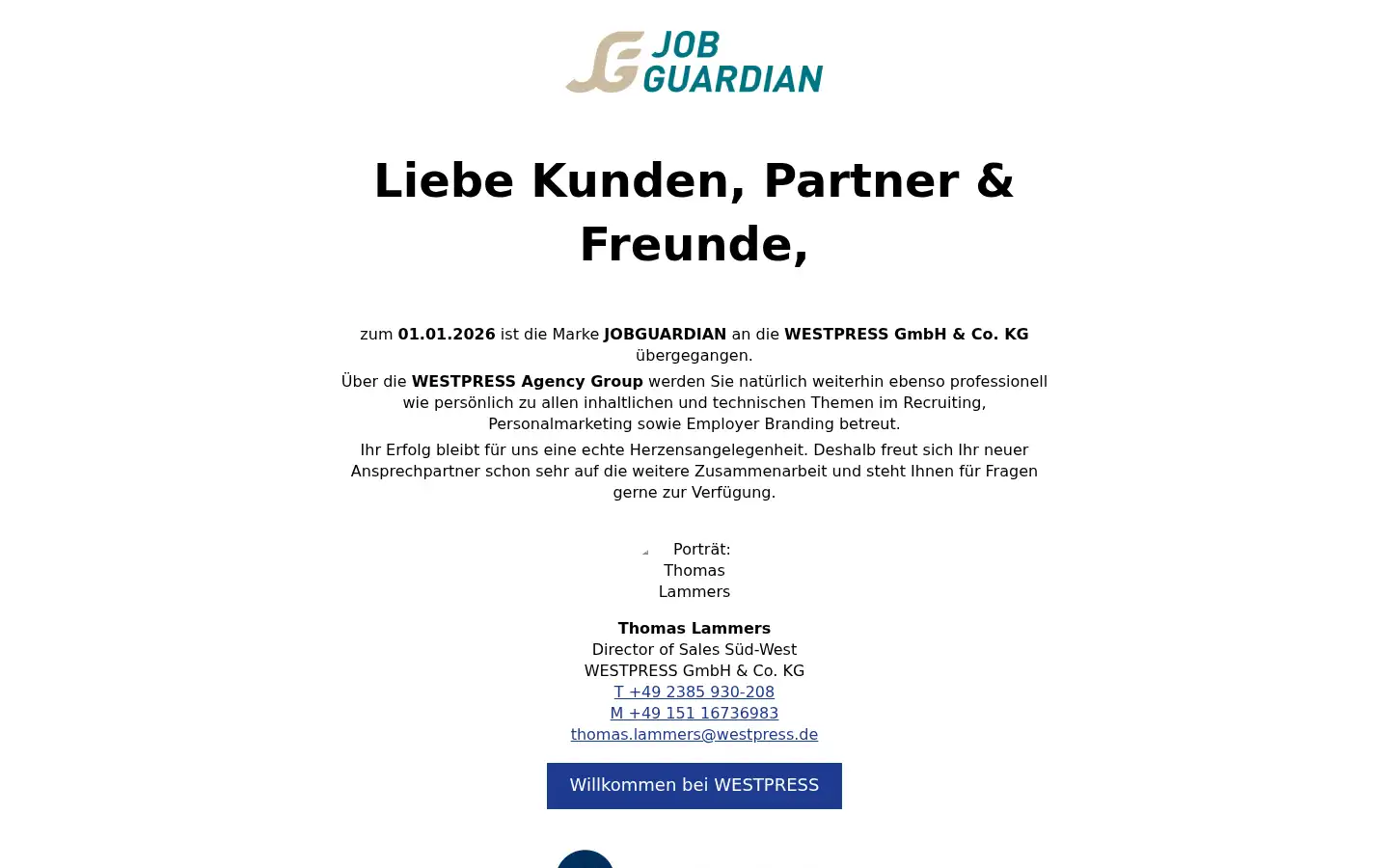Screenshot of jobguardian.de
